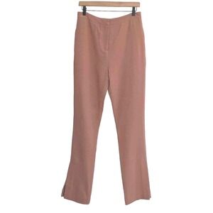 Hope Stockholm Trousers Sz 38 6 Split Neutral Pants Luxury Crepe Mauve Brown Tan
